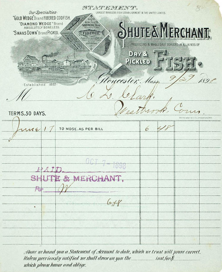 1898 invoice