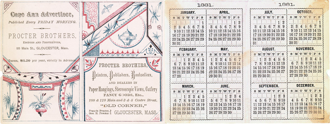 Procter Brothers calendar