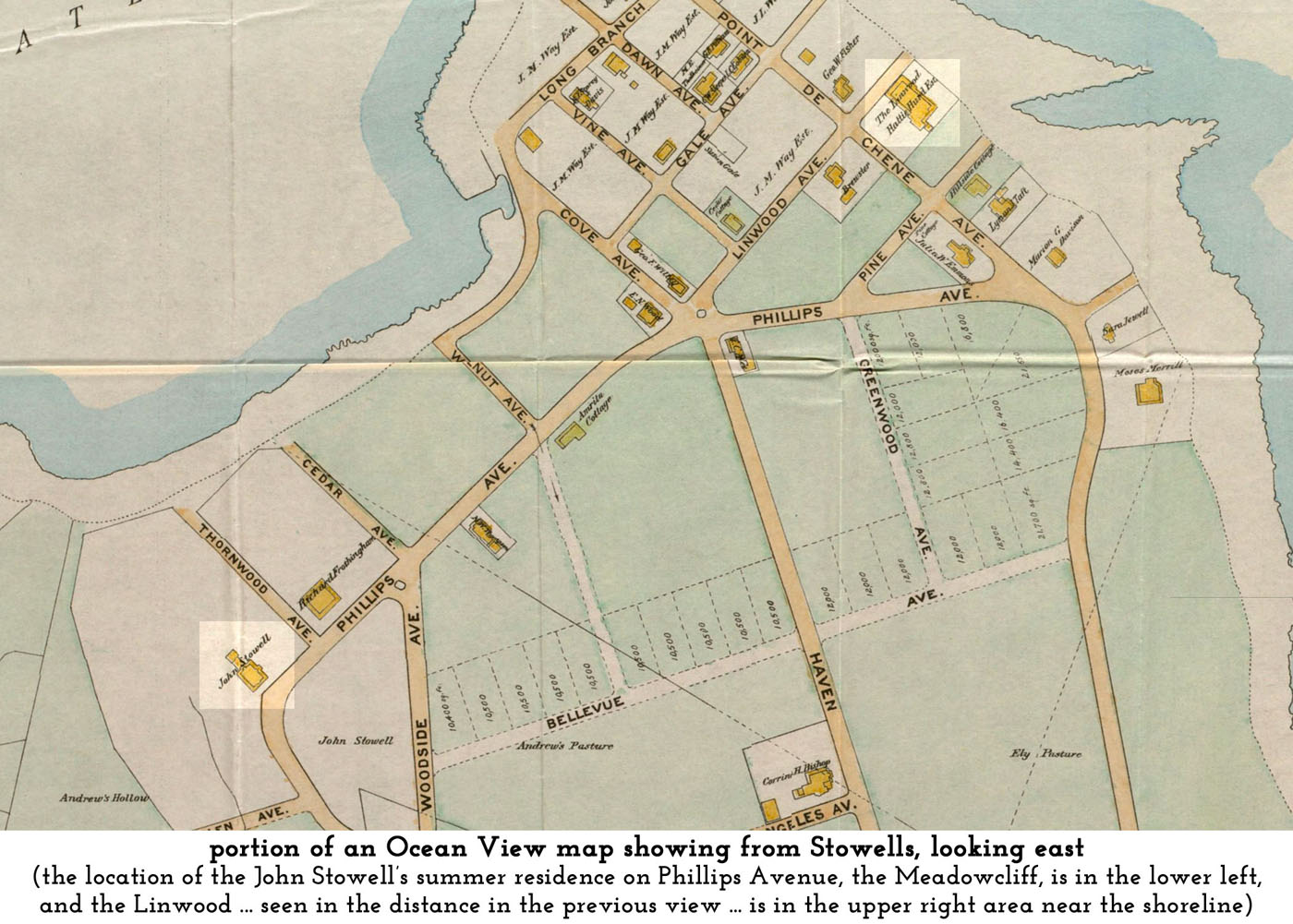 map showing Stowell’s