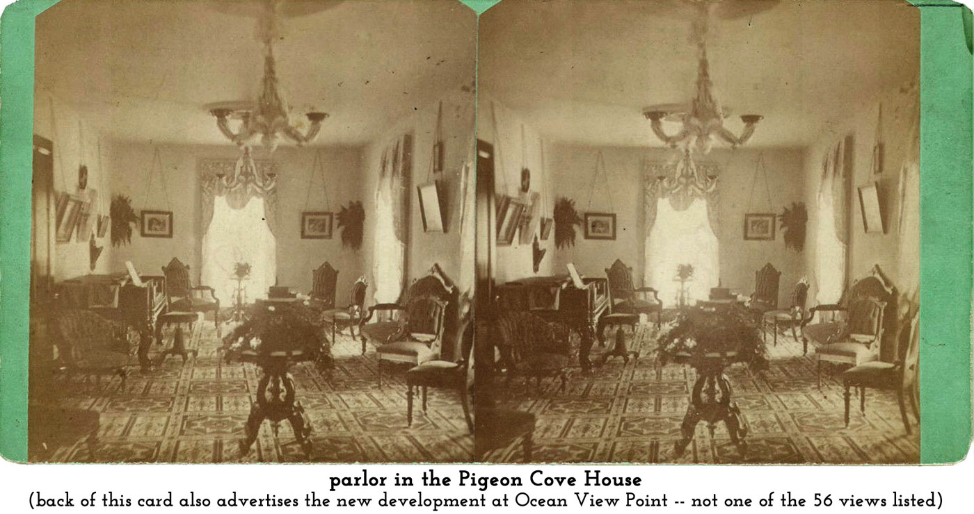 the parlor at the Pigeon Cove House