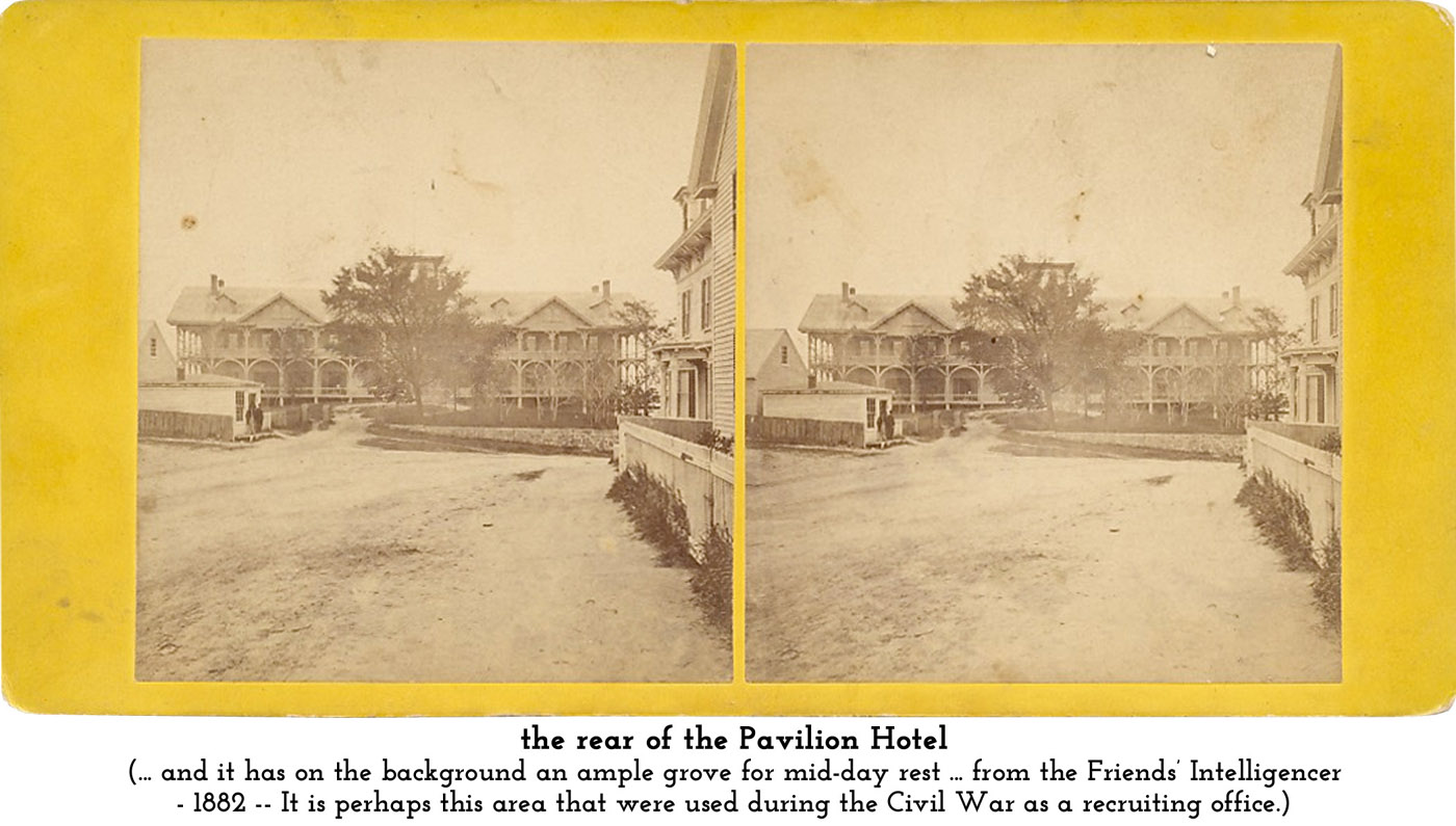 the rear of the Pavilion Hotel