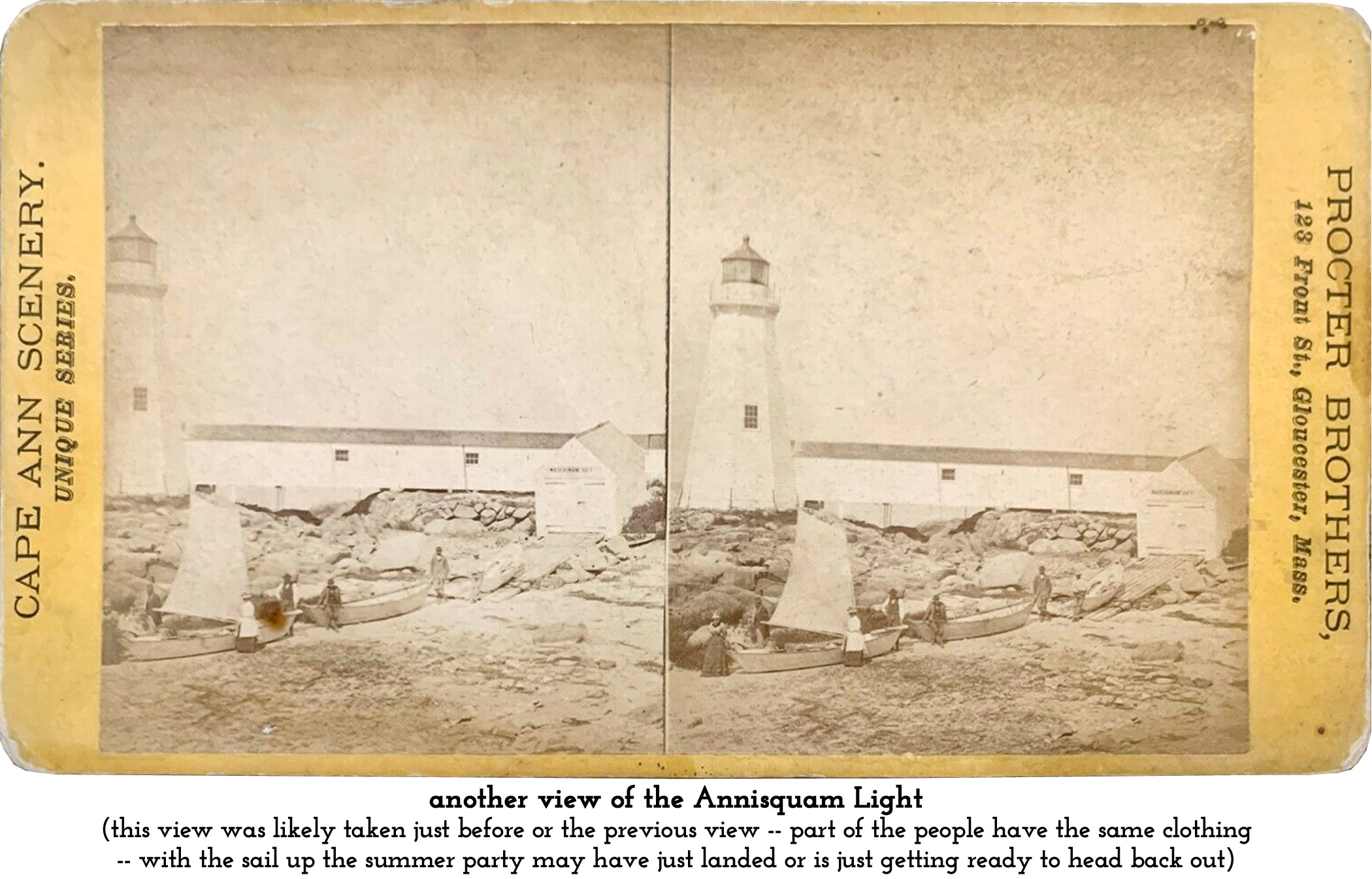 the Annisquam Light and sailing party
