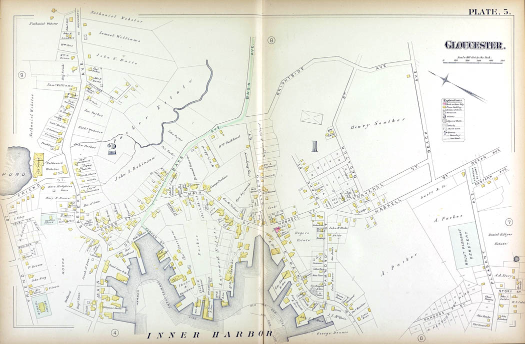 map showing location of Shute & Merchant and other businesses