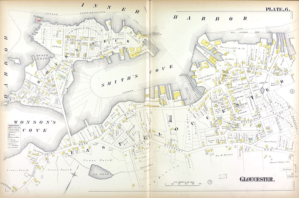 map showing businesses around Smith's Cove