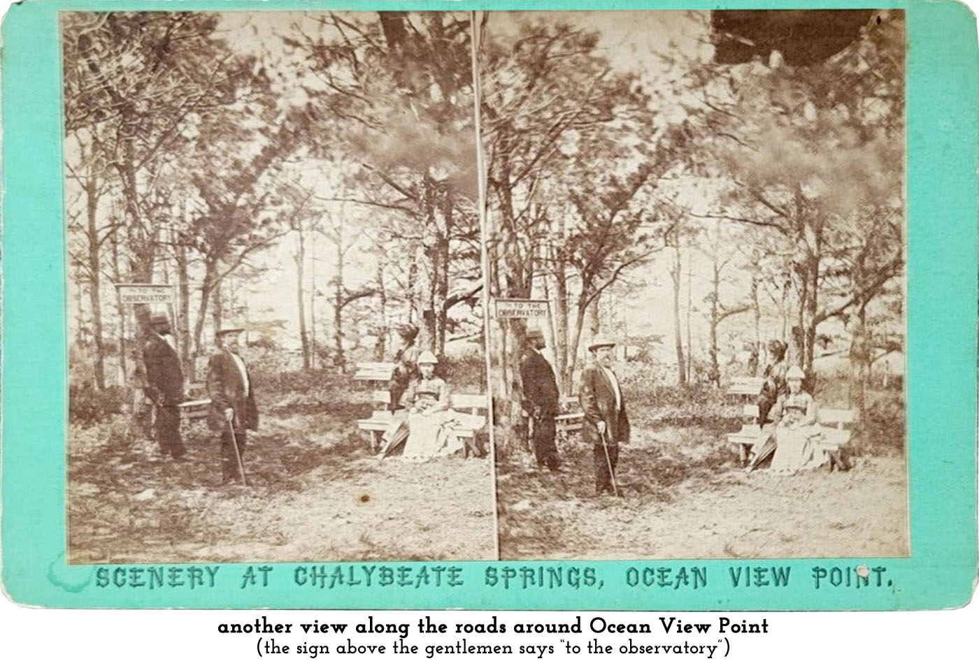 along the roads in Ocean View Point … sign points to the observatory